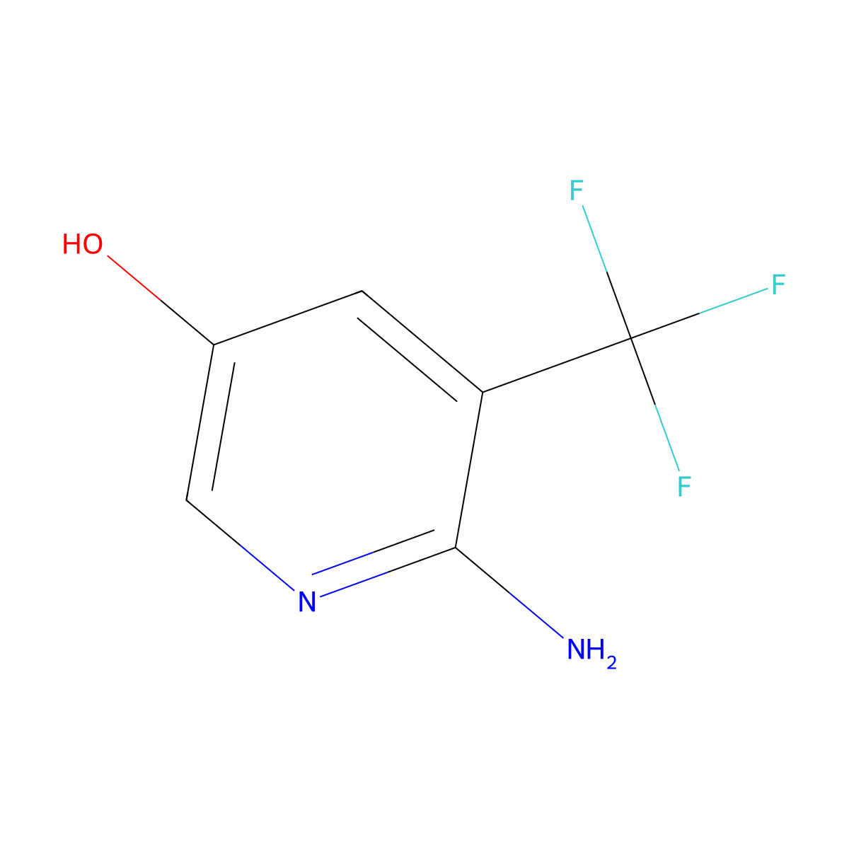 6-Amino-5-(trifluoromethyl)pyridin-3-ol molecular structure, CAS 1705548-03-3