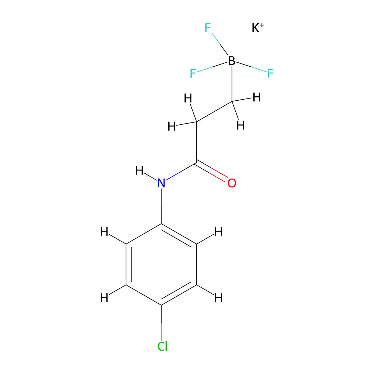 Potassium (3-((4-chlorophenyl)amino)-3-oxopropyl)trifluoroborate molecular structure, CAS 1705578-12-6