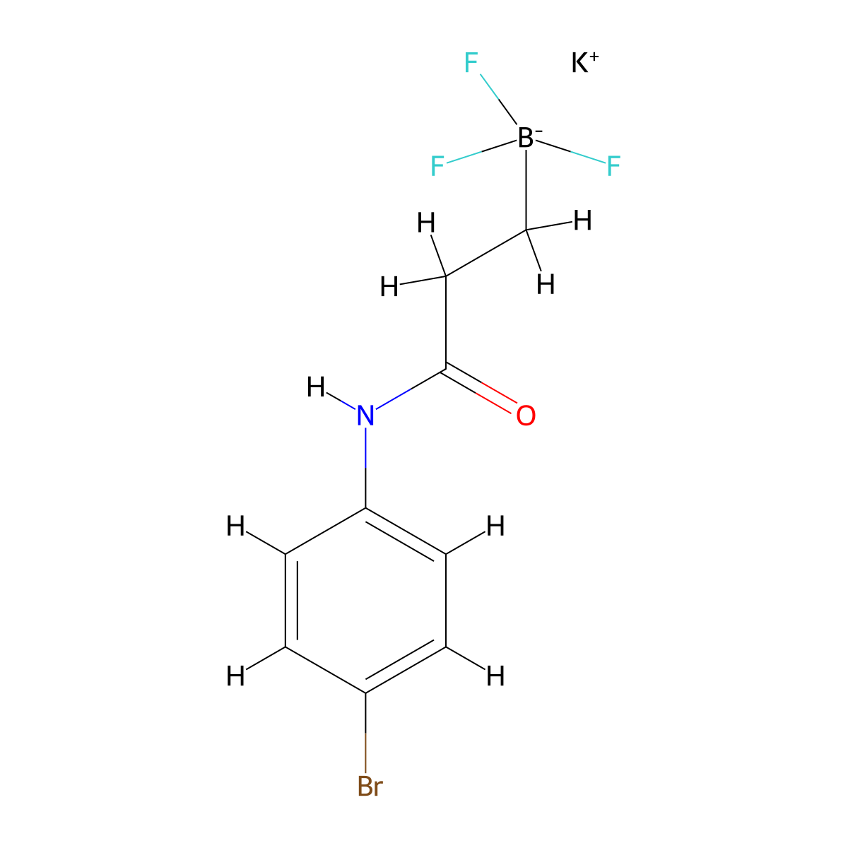 Potassium (3-((4-bromophenyl)amino)-3-oxopropyl)trifluoroborate molecular structure, CAS 1705578-14-8