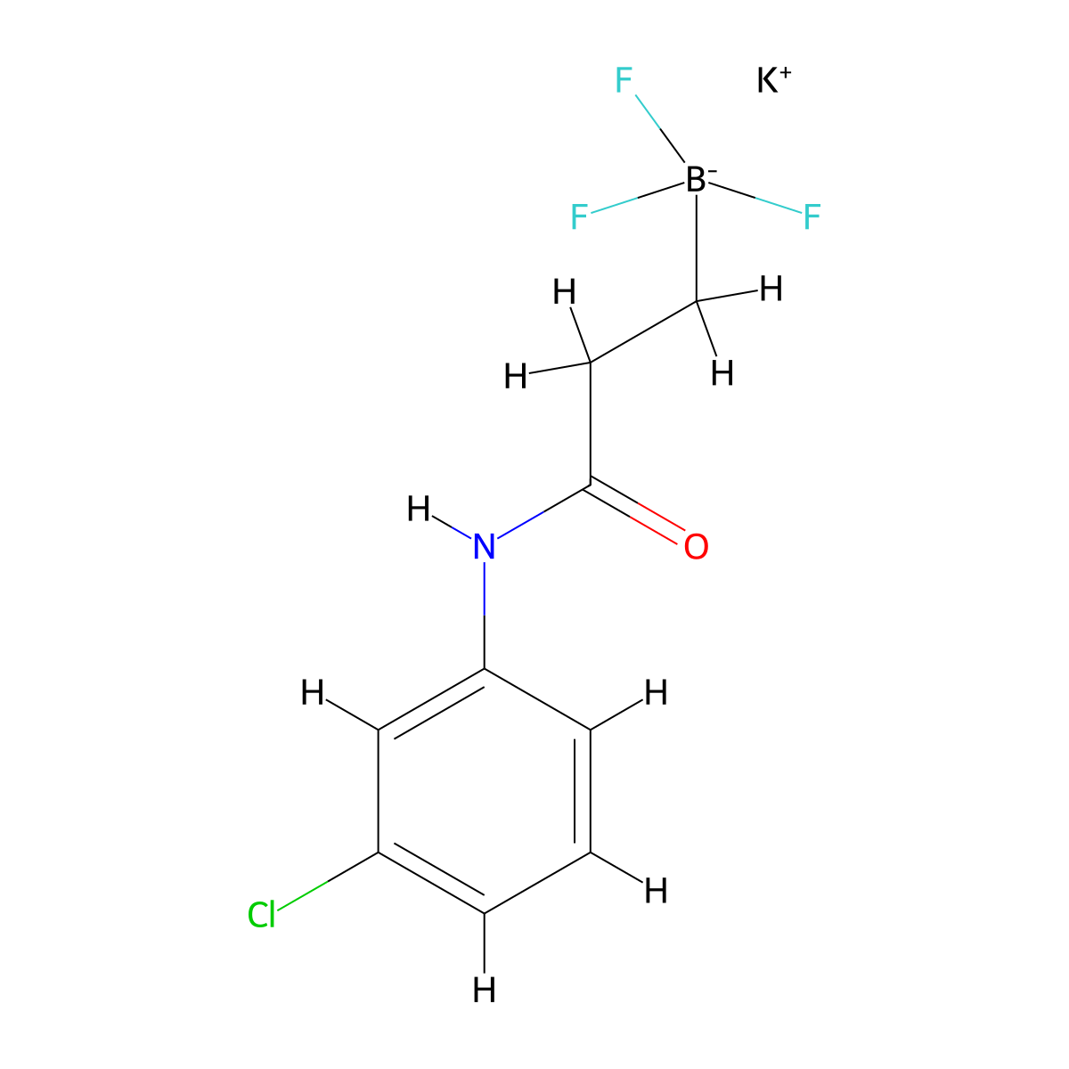 Potassium (3-((3-chlorophenyl)amino)-3-oxopropyl)trifluoroborate molecular structure, CAS 1705578-16-0