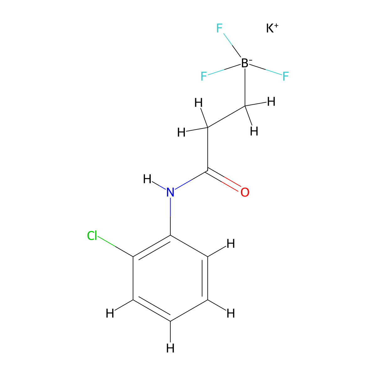 Potassium (3-((2-chlorophenyl)amino)-3-oxopropyl)trifluoroborate molecular structure, CAS 1705578-18-2