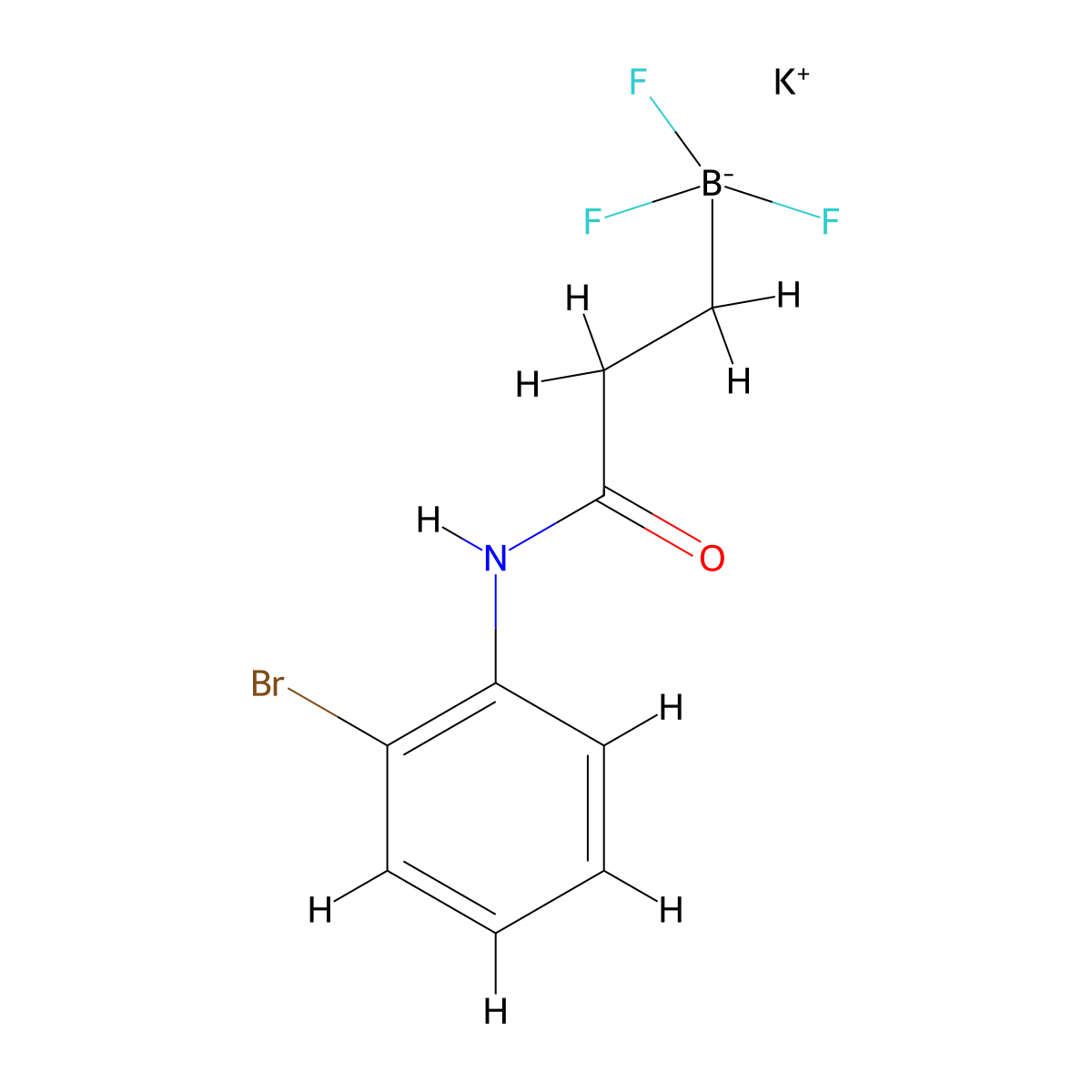 Potassium (3-((2-bromophenyl)amino)-3-oxopropyl)trifluoroborate molecular structure, CAS 1705578-22-8