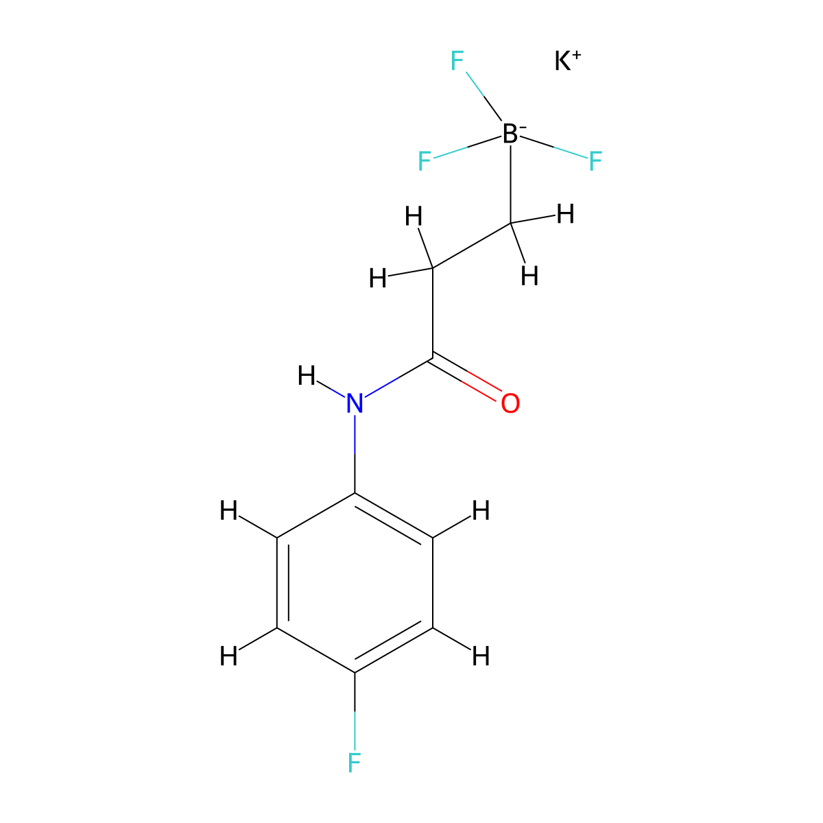 Potassium trifluoro(3-((4-fluorophenyl)amino)-3-oxopropyl)borate molecular structure, CAS 1705578-24-0