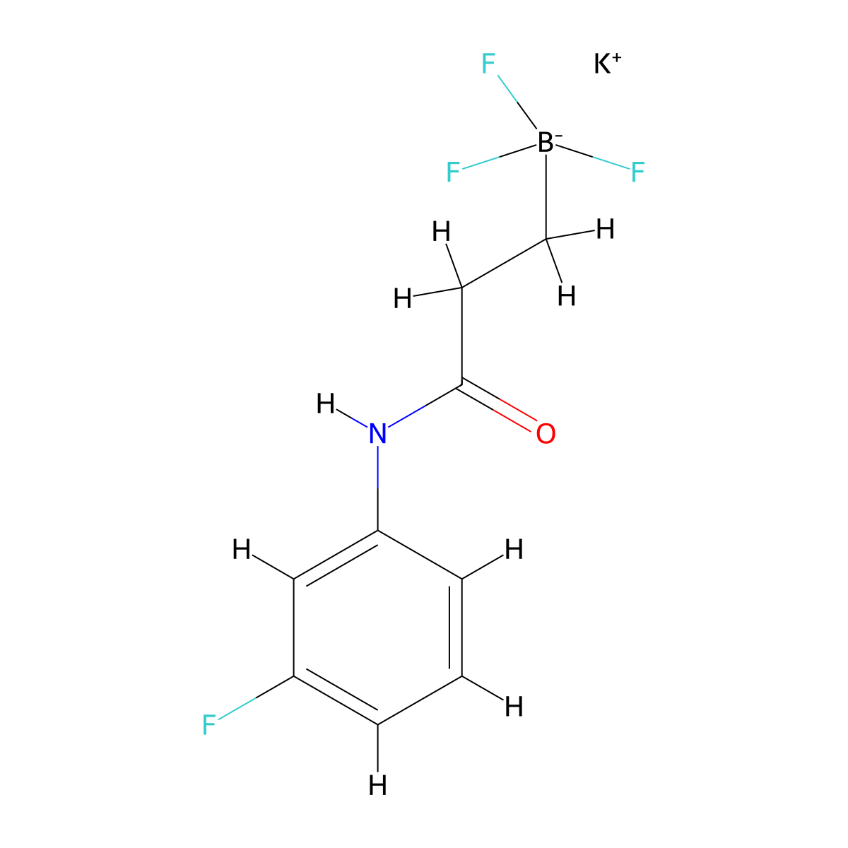 Potassium trifluoro(3-((3-fluorophenyl)amino)-3-oxopropyl)borate molecular structure, CAS 1705578-26-2
