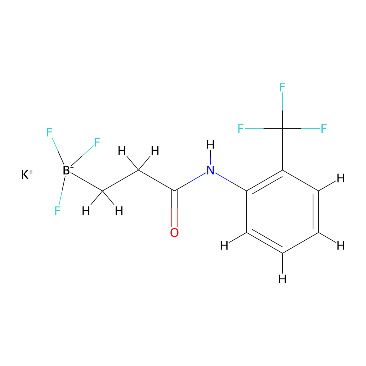 Potassium trifluoro(3-oxo-3-((2-(trifluoromethyl)phenyl)amino)propyl)borate molecular structure, CAS 1705578-30-8