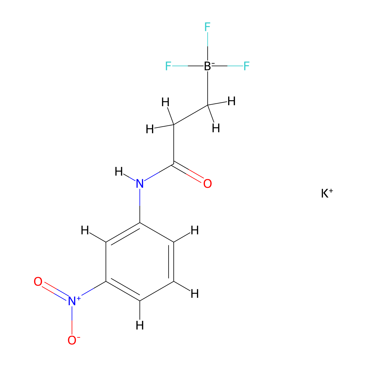Potassium trifluoro(3-((3-nitrophenyl)amino)-3-oxopropyl)borate molecular structure, CAS 1705578-38-6