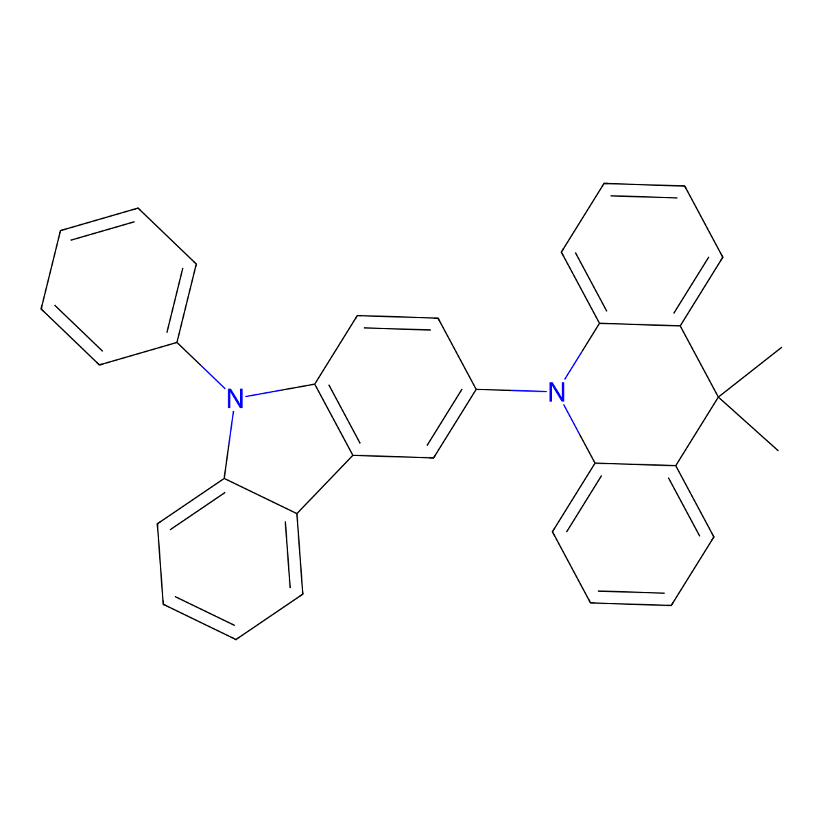 9,9-Dimethyl-10-(9-phenyl-9H-carbazol-3-yl)-9,10-dihydroacridine molecular structure, CAS 1705584-08-2