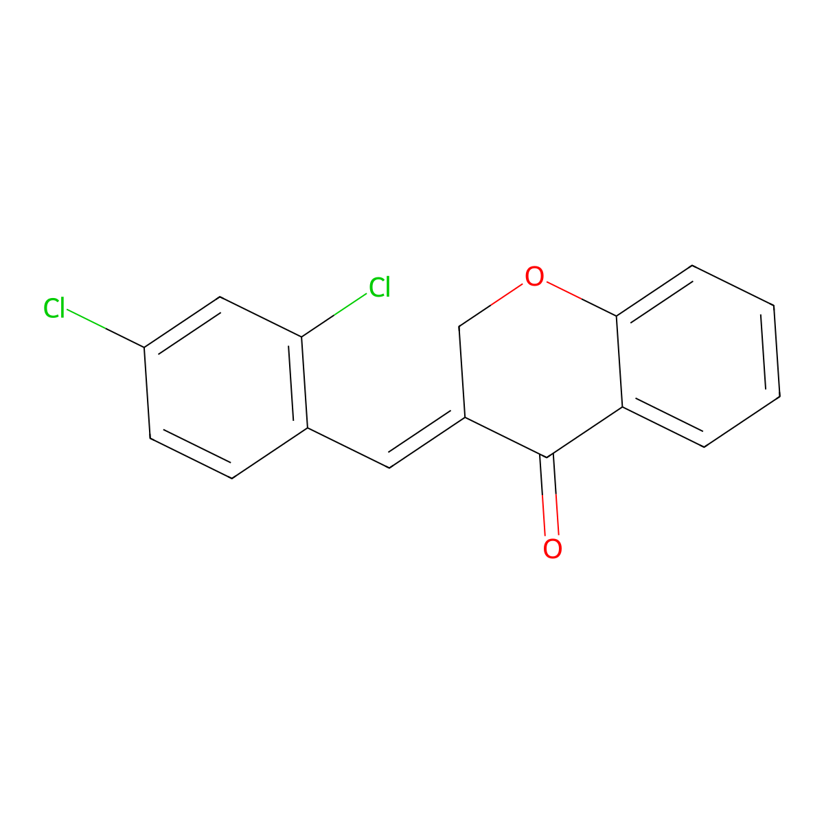 (3E)-3-[(2,4-dichlorophenyl)methylidene]-3,4-dihydro-2H-1-benzopyran-4-one molecular structure, CAS 1705584-19-5