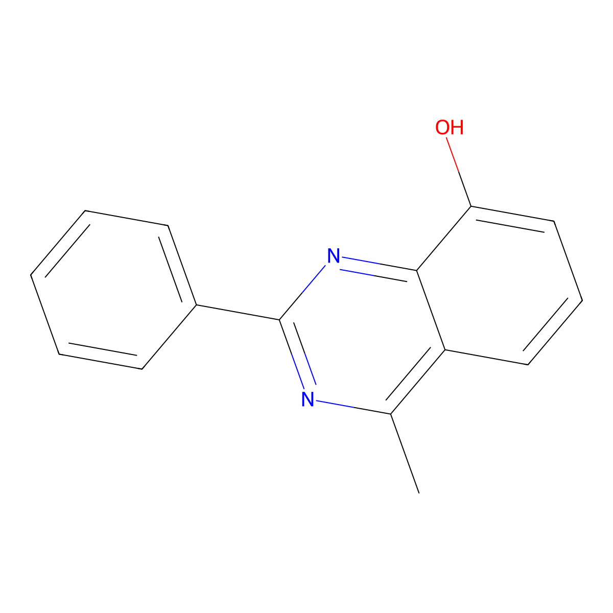4-Methyl-2-phenylquinazolin-8-ol molecular structure, CAS 17056-98-3