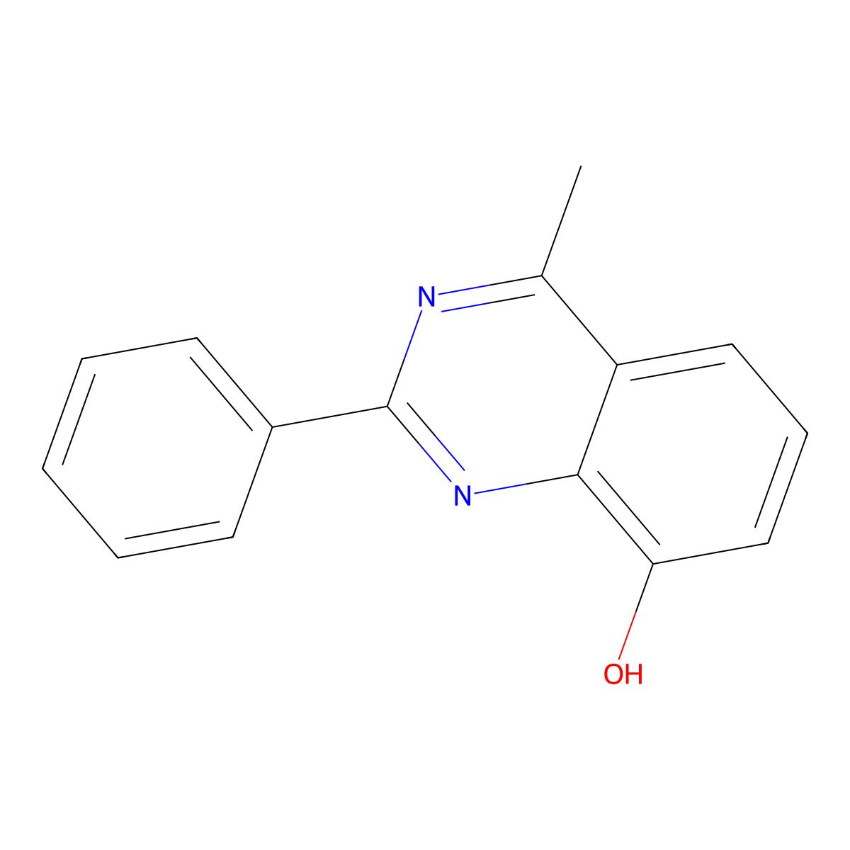 4-Methyl-2-phenylquinazolin-8-ol molecular structure, CAS 17056-98-3