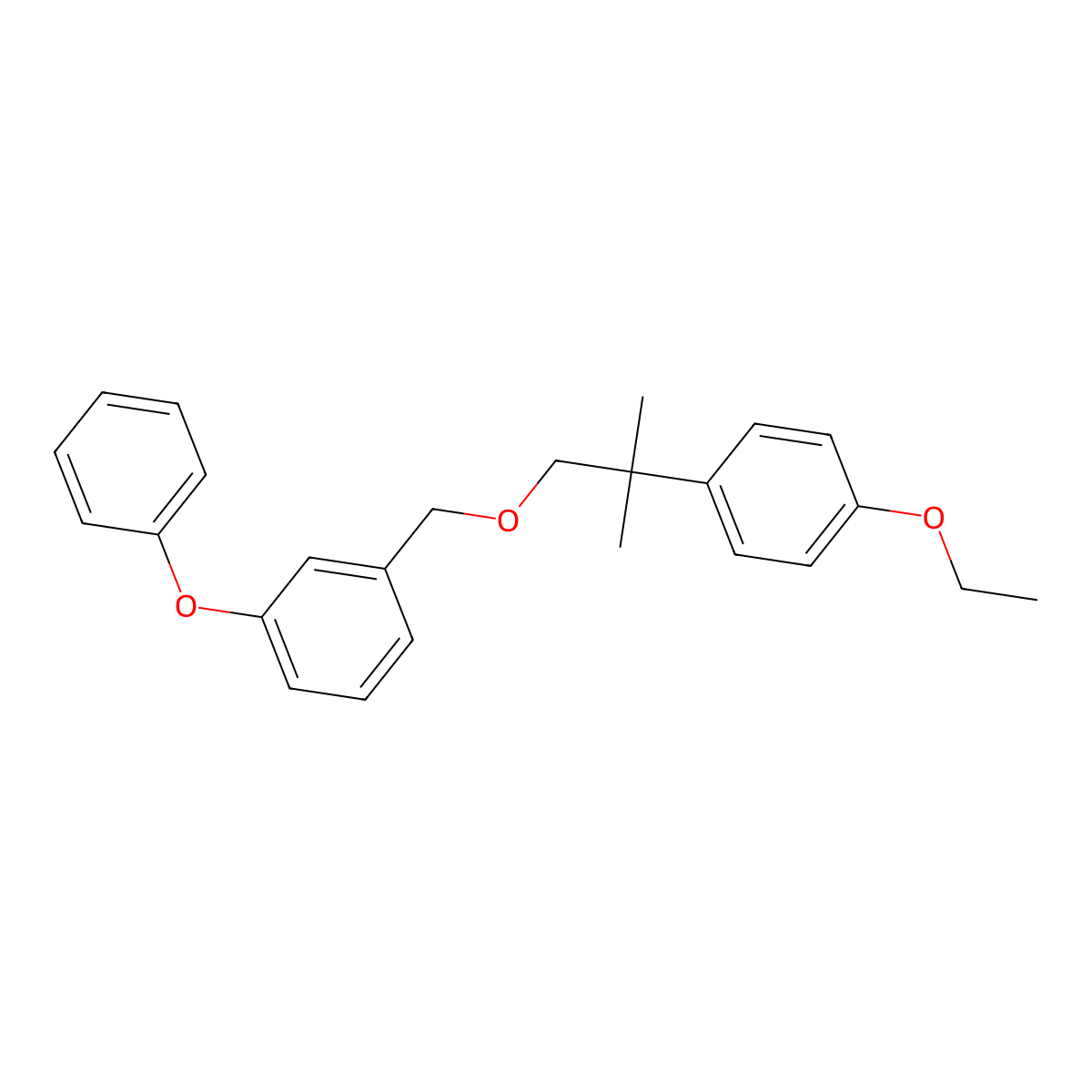 Etofenprox molecular structure, CAS 1705649-55-3