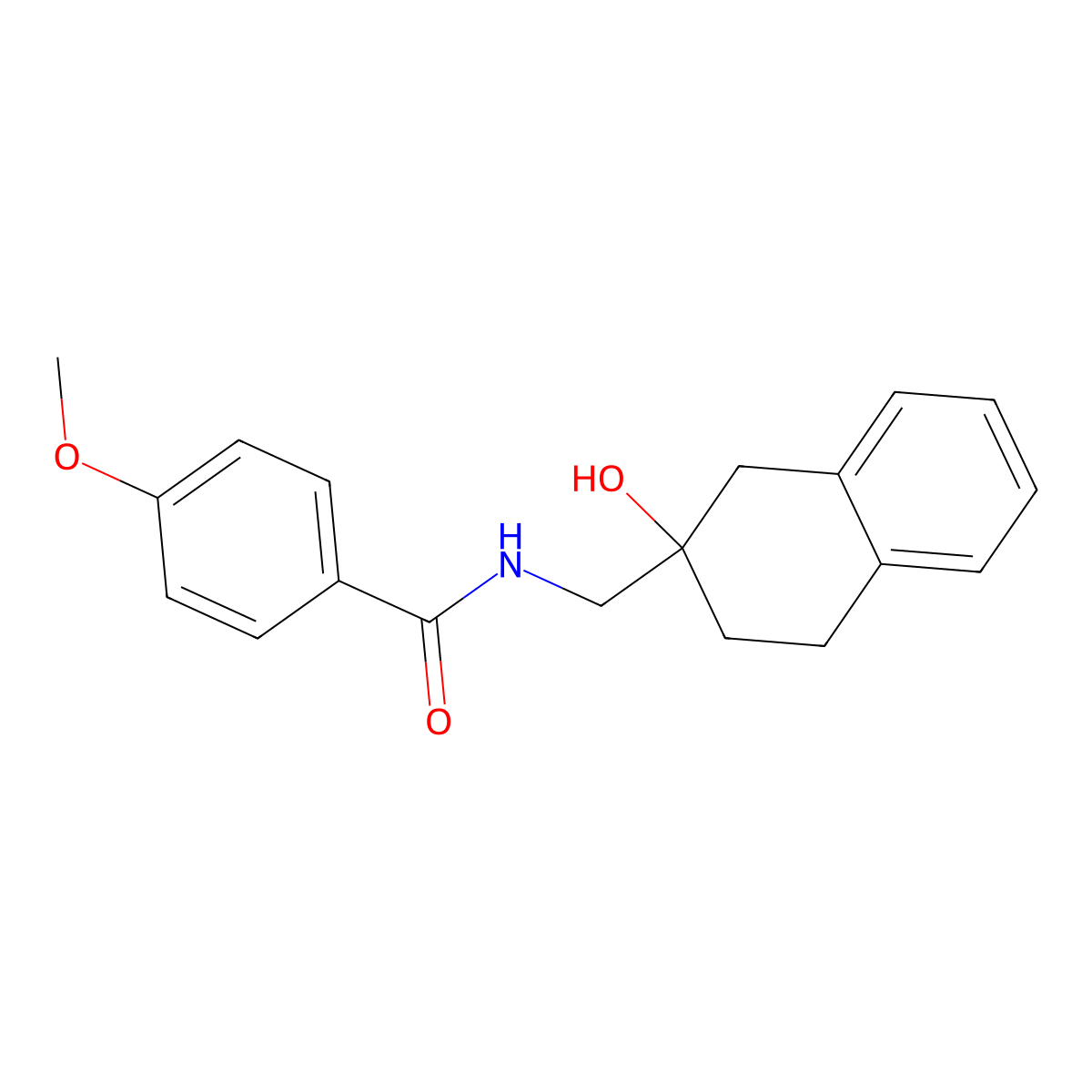N-[(2-hydroxy-1,2,3,4-tetrahydronaphthalen-2-yl)methyl]-4-methoxybenzamide molecular structure, CAS 1705651-00-8