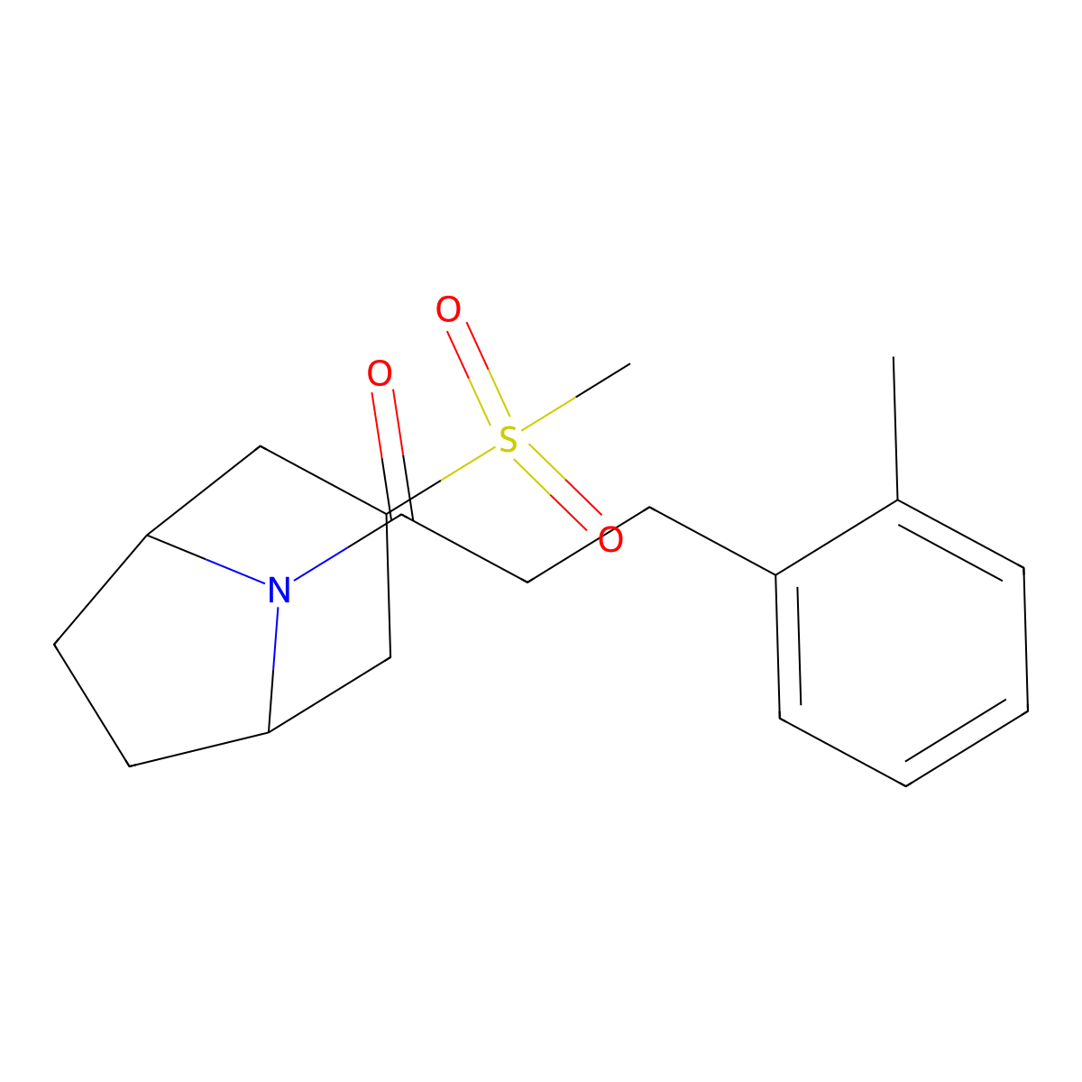 1-((1R,5S)-3-(methylsulfonyl)-8-azabicyclo[3.2.1]octan-8-yl)-3-(o-tolyl)propan-1-one molecular structure, CAS 1705664-89-6