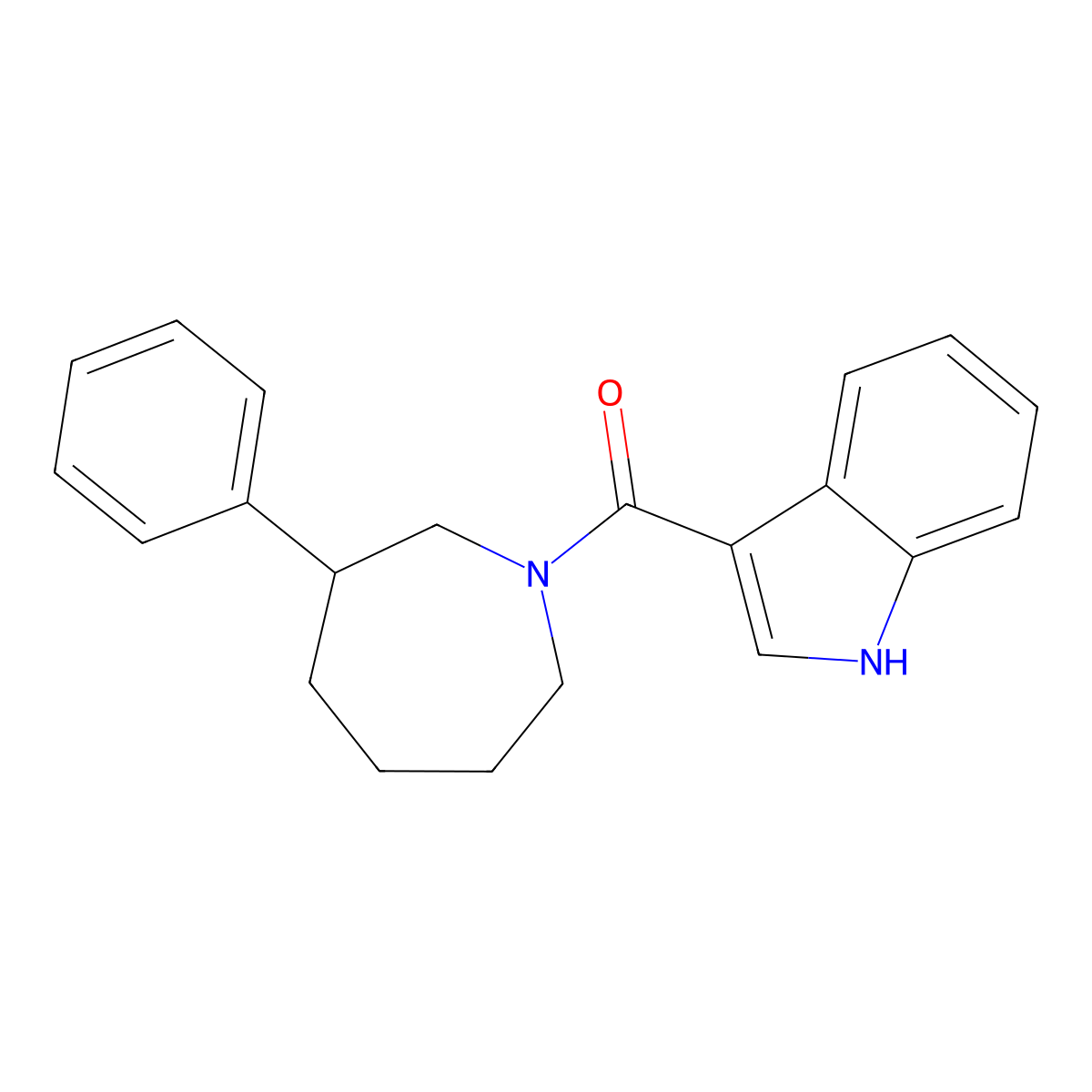 (1H-indol-3-yl)(3-phenylazepan-1-yl)methanone molecular structure, CAS 1705668-57-0