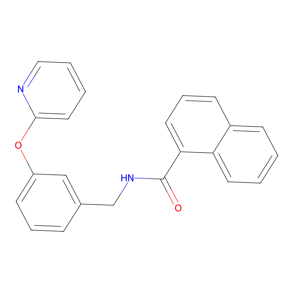 N-(3-(pyridin-2-yloxy)benzyl)-1-naphthamide molecular structure, CAS 1705673-92-2