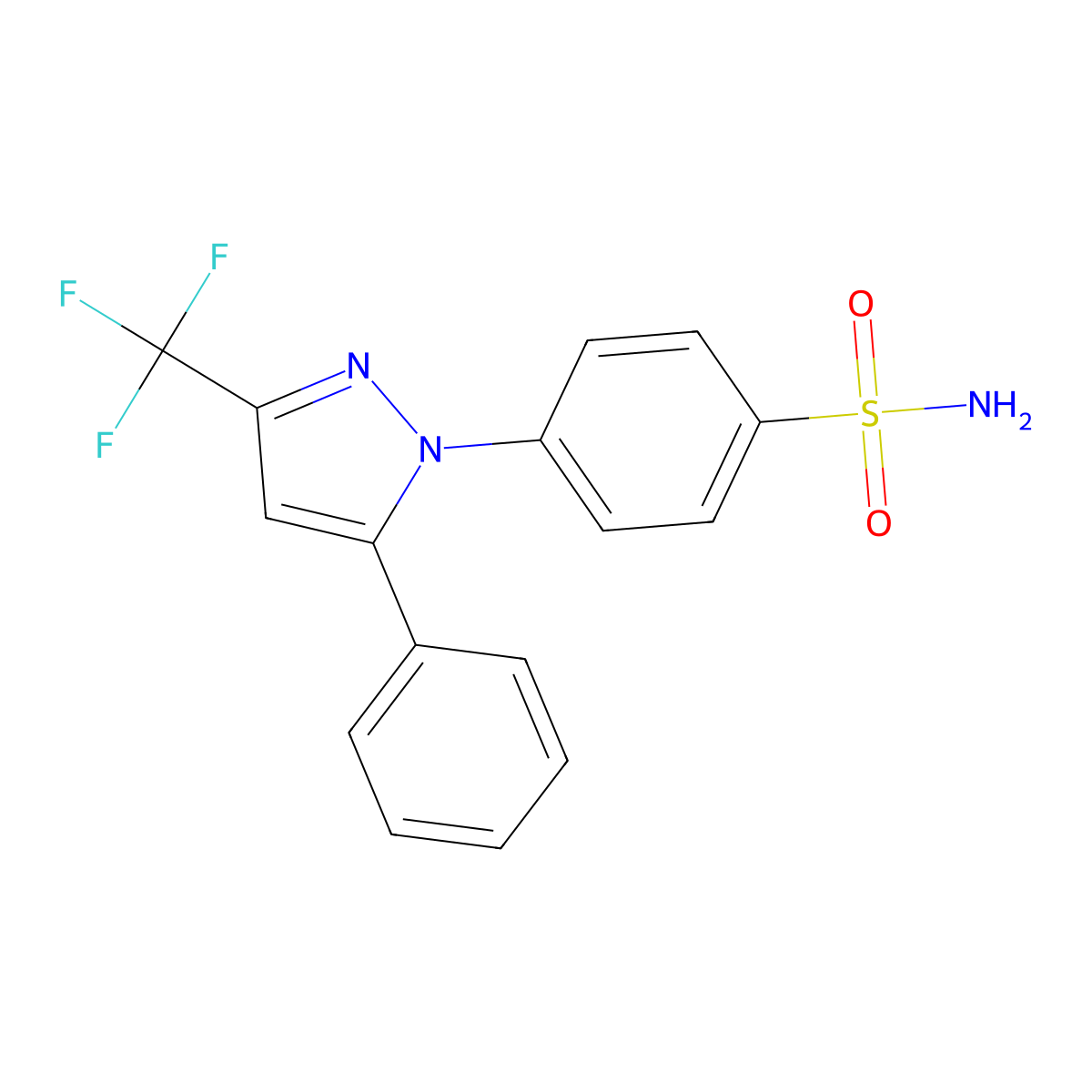 Desmethyl Celecoxib molecular structure, CAS 170569-87-6