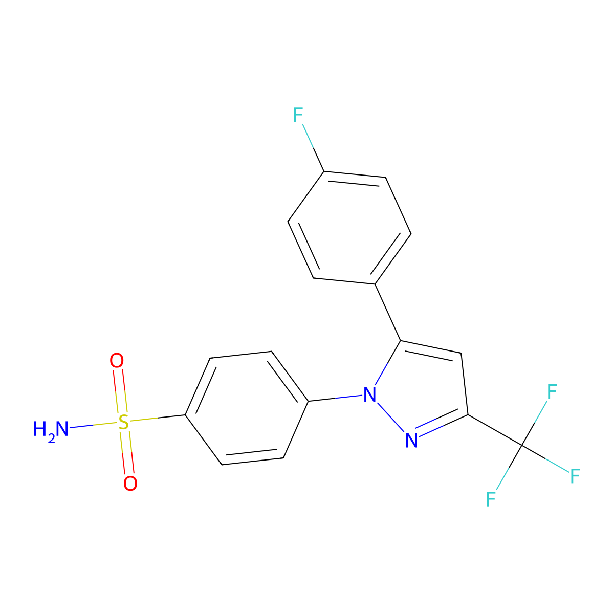 Mavacoxib molecular structure, CAS 170569-88-7