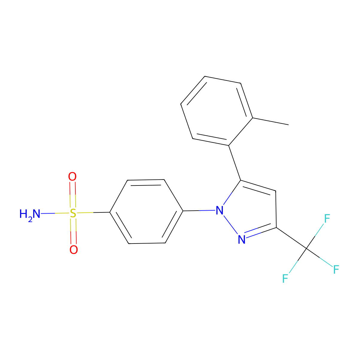 4-Desmethyl-2-methyl Celecoxib molecular structure, CAS 170569-99-0
