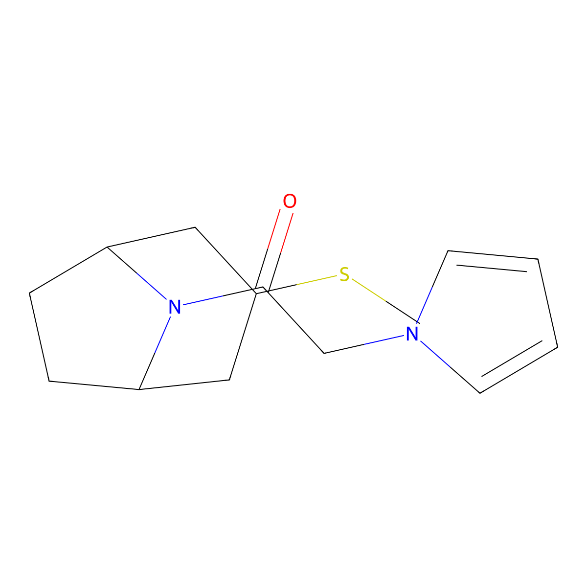1-((1R,5S)-3-(methylthio)-8-azabicyclo[3.2.1]octan-8-yl)-2-(1H-pyrrol-1-yl)ethanone molecular structure, CAS 1705692-58-5