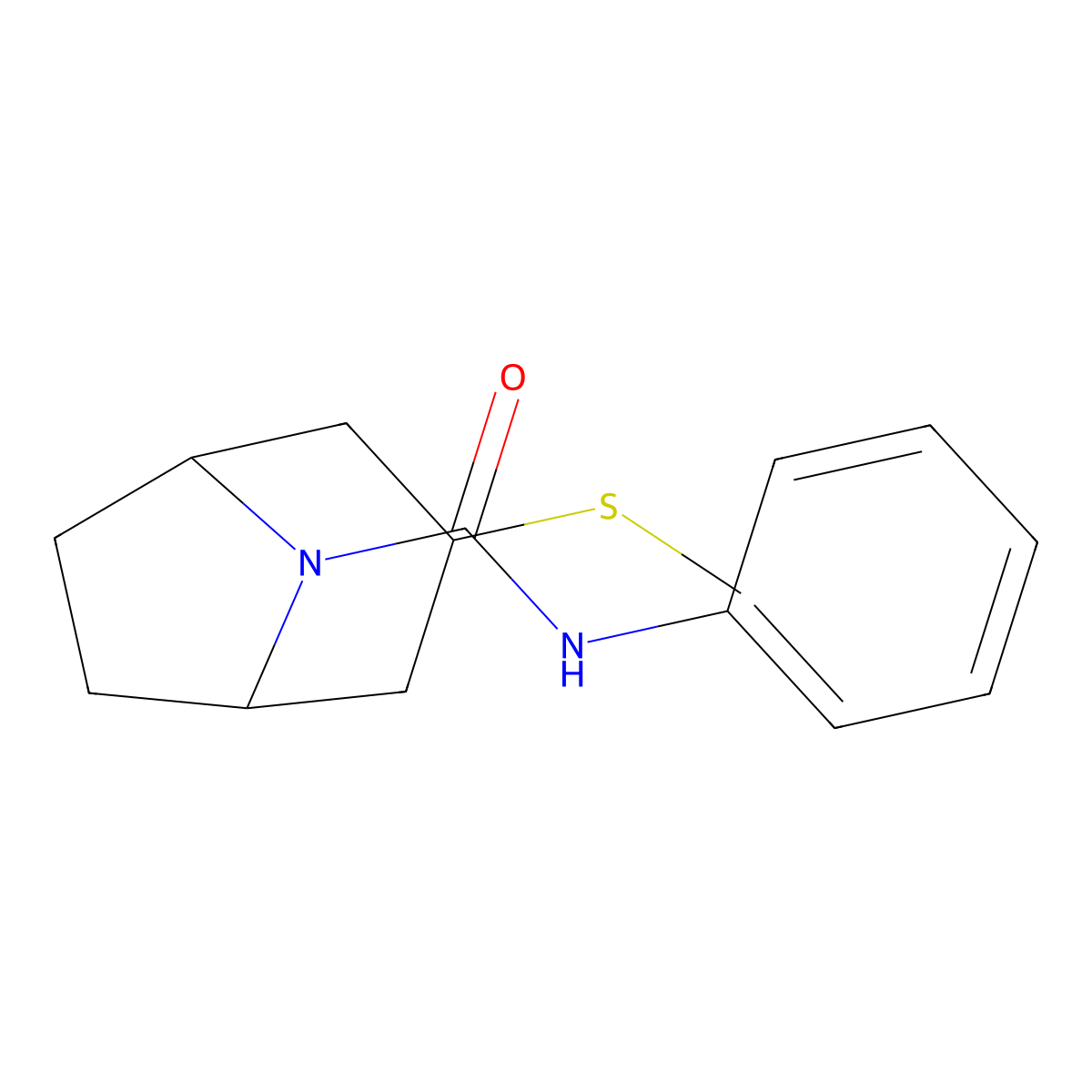 (1R,5S)-3-(methylthio)-N-phenyl-8-azabicyclo[3.2.1]octane-8-carboxamide molecular structure, CAS 1705692-86-9
