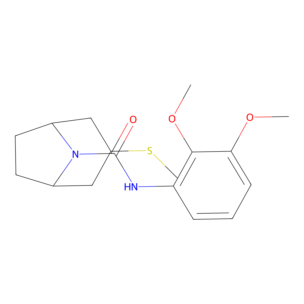 (1R,5S)-N-(2,3-dimethoxyphenyl)-3-(methylthio)-8-azabicyclo[3.2.1]octane-8-carboxamide molecular structure, CAS 1705693-06-6
