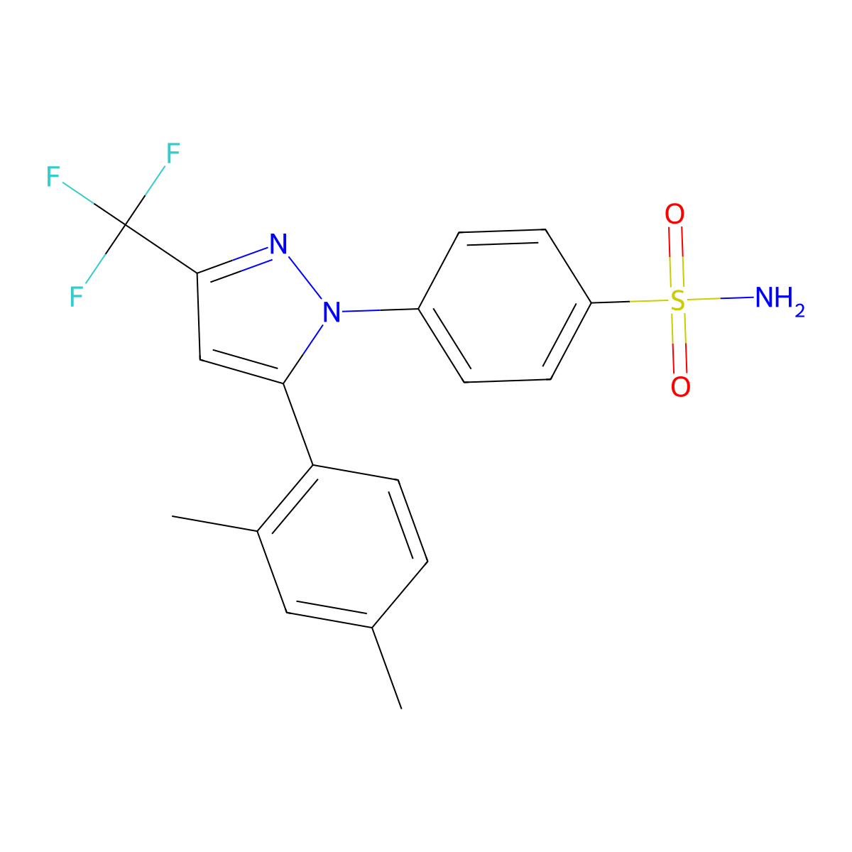 2-Methyl-Celecoxib molecular structure, CAS 170570-09-9