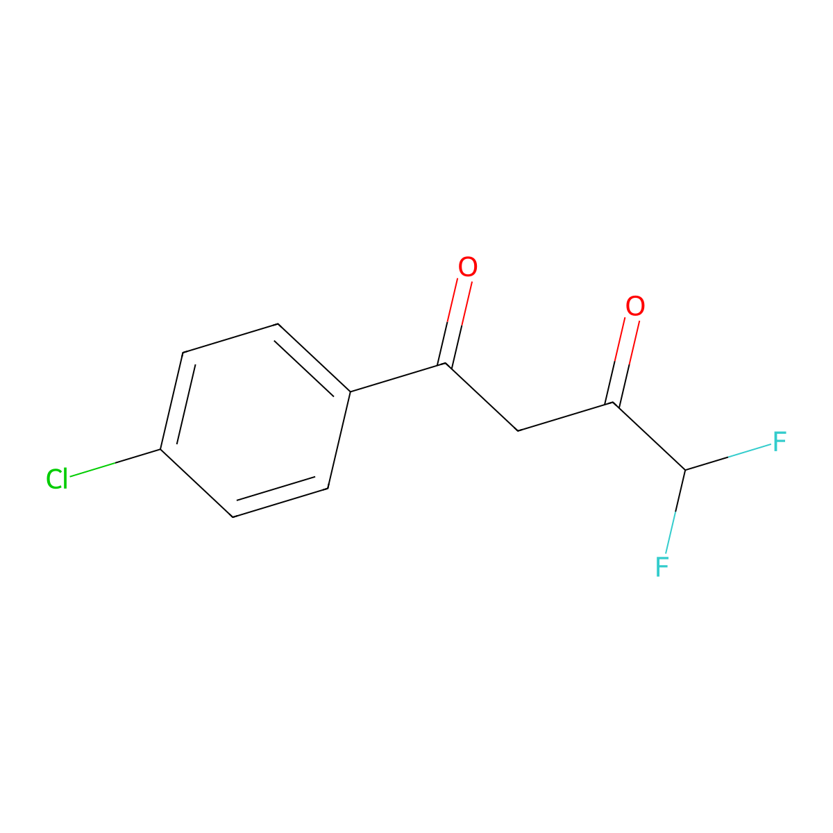 1-(4-Chlorophenyl)-4,4-difluorobutane-1,3-dione molecular structure, CAS 170570-76-0