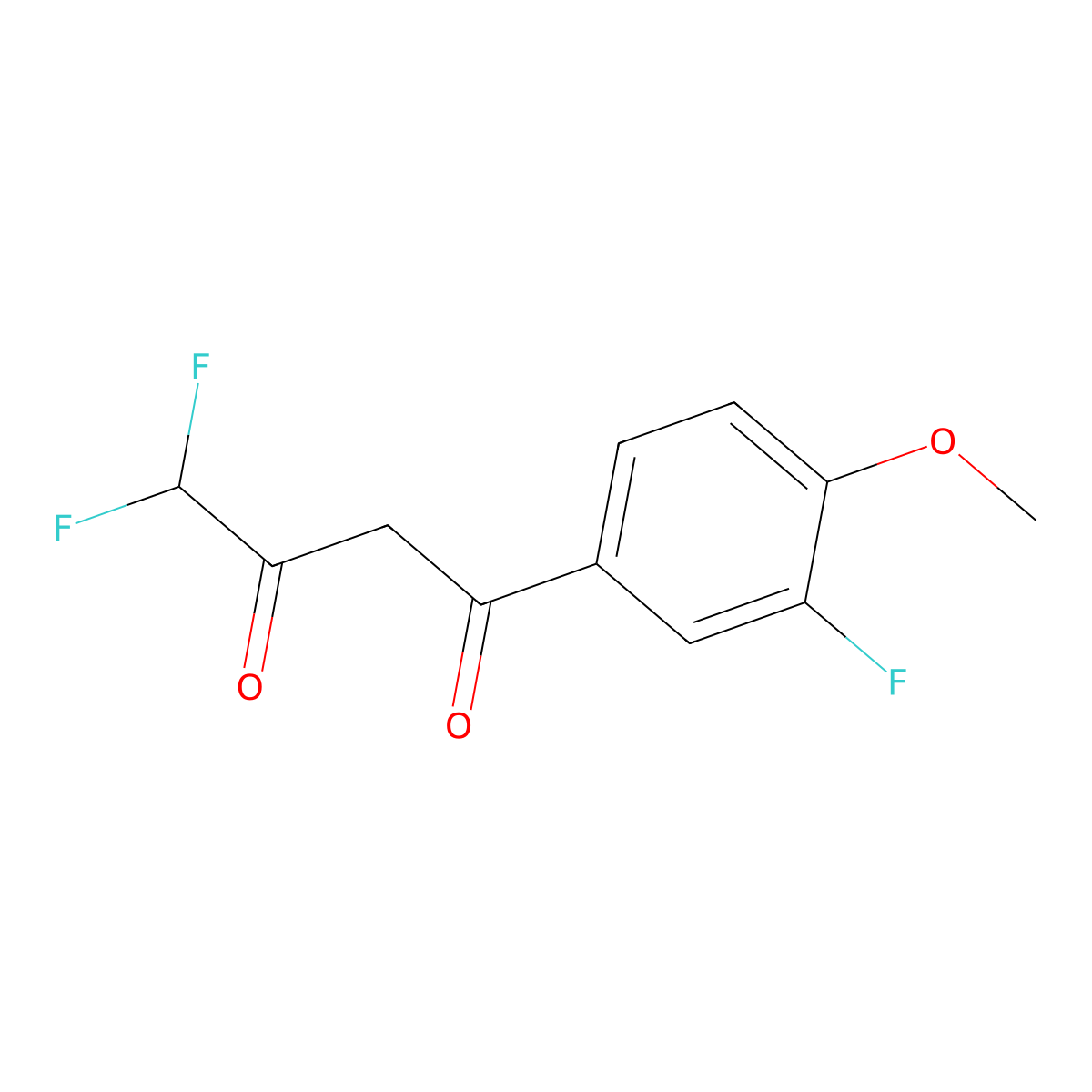 4,4-Difluoro-1-(3-fluoro-4-methoxyphenyl)butane-1,3-dione molecular structure, CAS 170570-77-1