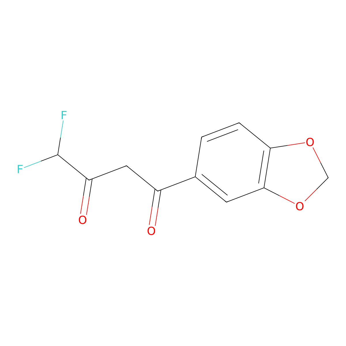1-(1,3-Benzodioxol-5-yl)-4,4-difluorobutane-1,3-dione molecular structure, CAS 170570-78-2