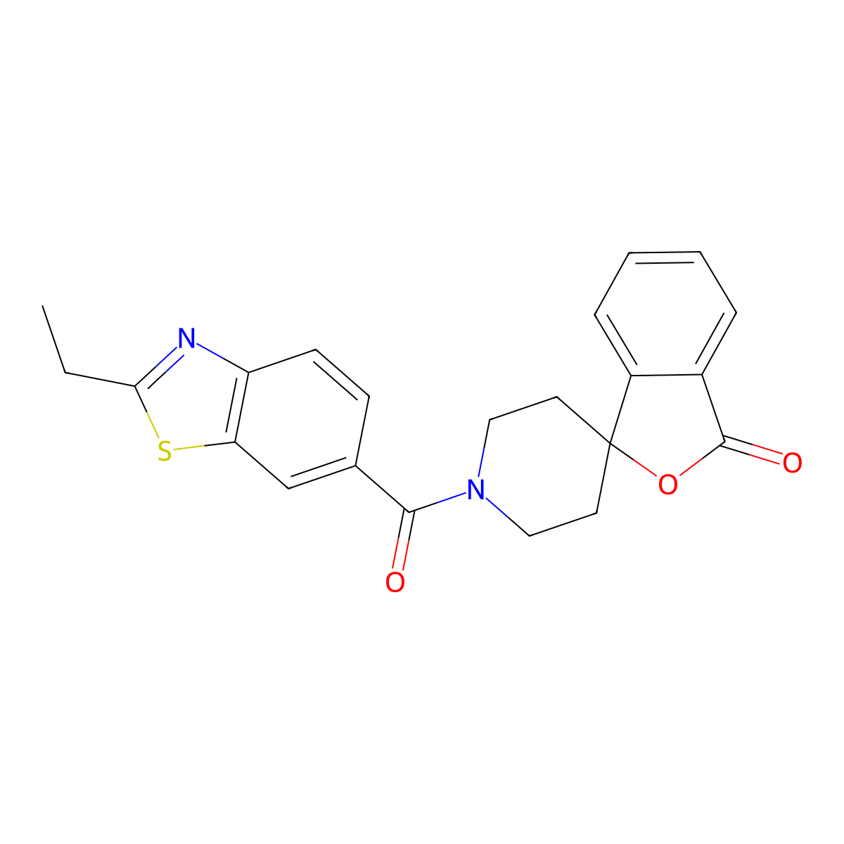 1'-(2-ethylbenzo[d]thiazole-6-carbonyl)-3H-spiro[isobenzofuran-1,4'-piperidin]-3-one molecular structure, CAS 1705700-18-0
