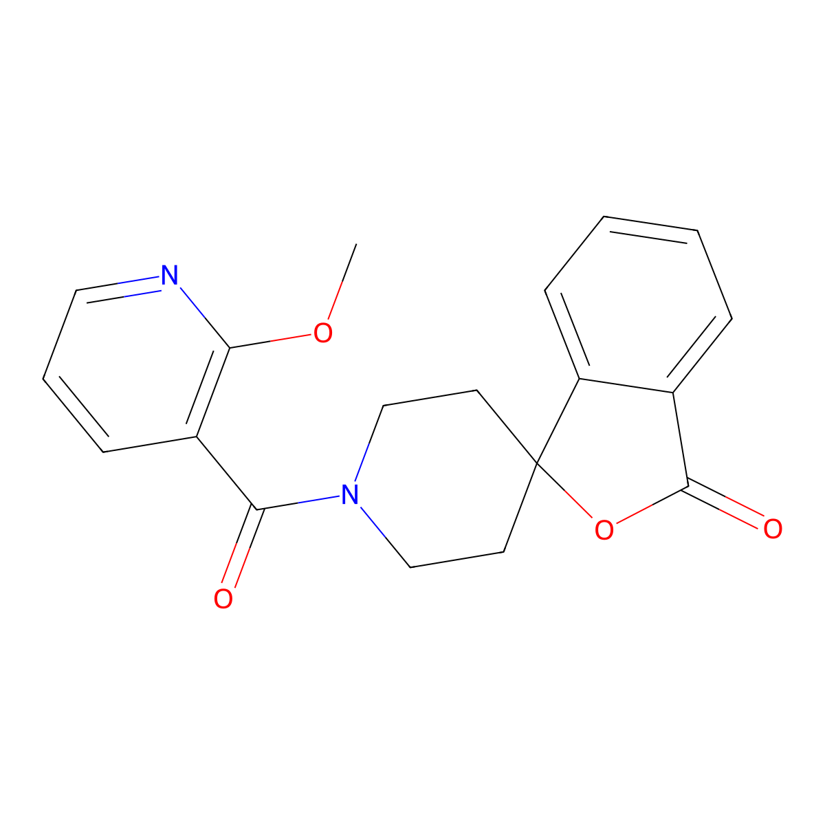 1'-(2-methoxypyridine-3-carbonyl)-3H-spiro[2-benzofuran-1,4'-piperidine]-3-one molecular structure, CAS 1705700-28-2