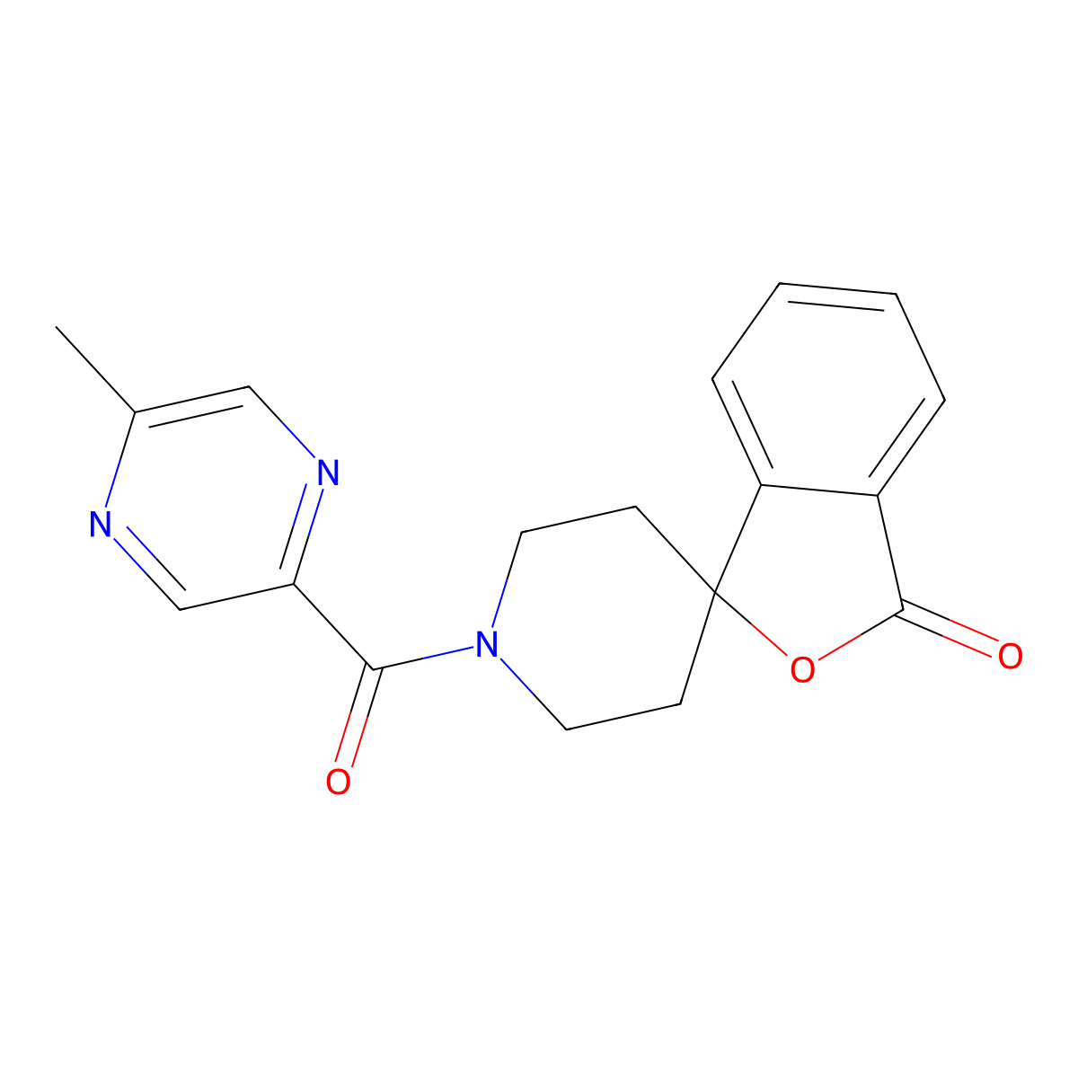 1'-(5-methylpyrazine-2-carbonyl)-3H-spiro[2-benzofuran-1,4'-piperidine]-3-one molecular structure, CAS 1705700-38-4