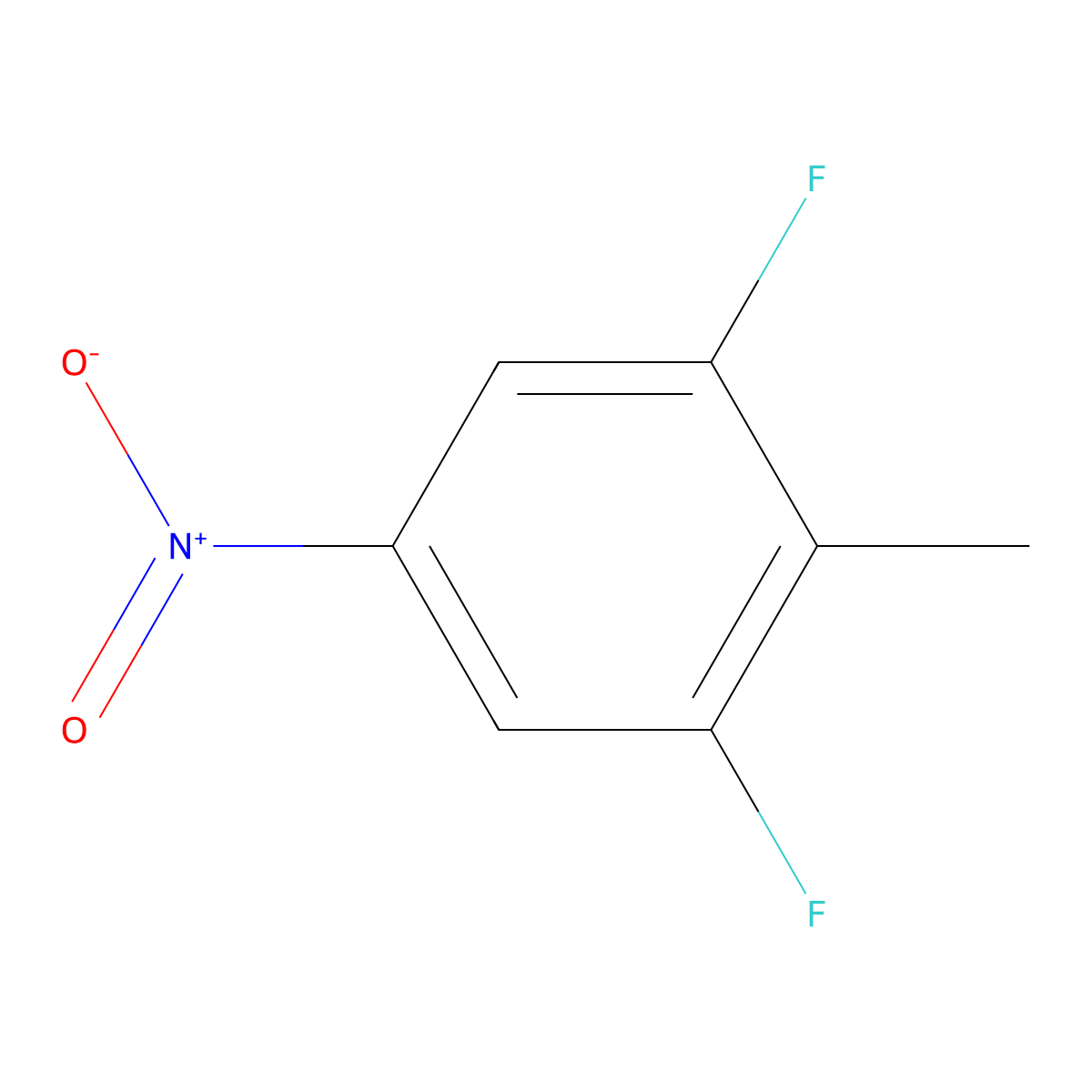 1,3-Difluoro-2-methyl-5-nitrobenzene molecular structure, CAS 170572-48-2