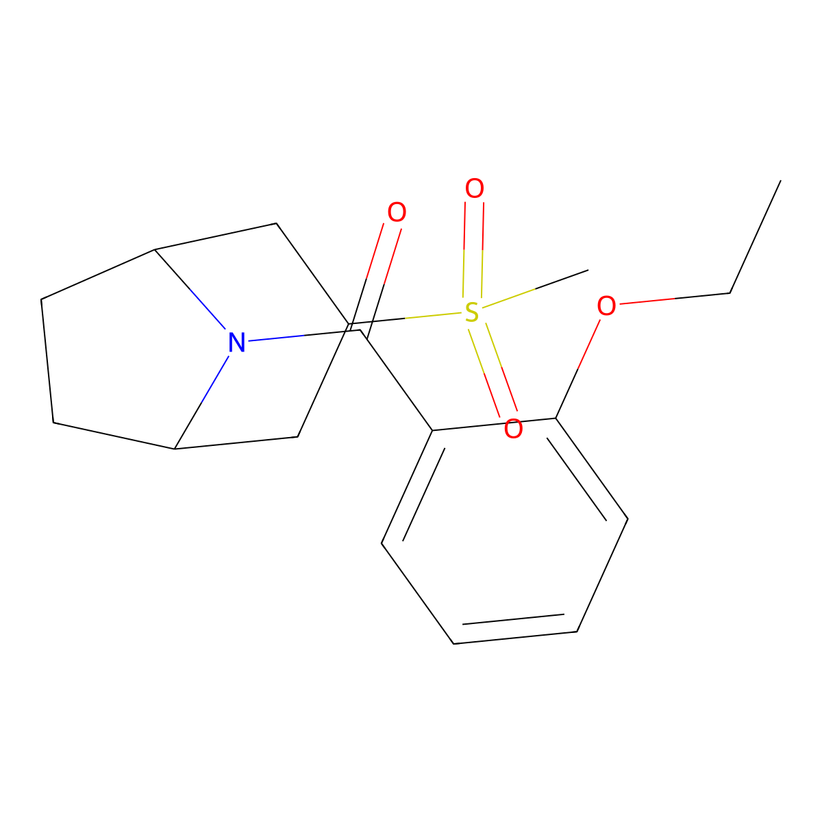 (2-ethoxyphenyl)((1R,5S)-3-(methylsulfonyl)-8-azabicyclo[3.2.1]octan-8-yl)methanone molecular structure, CAS 1705781-59-4