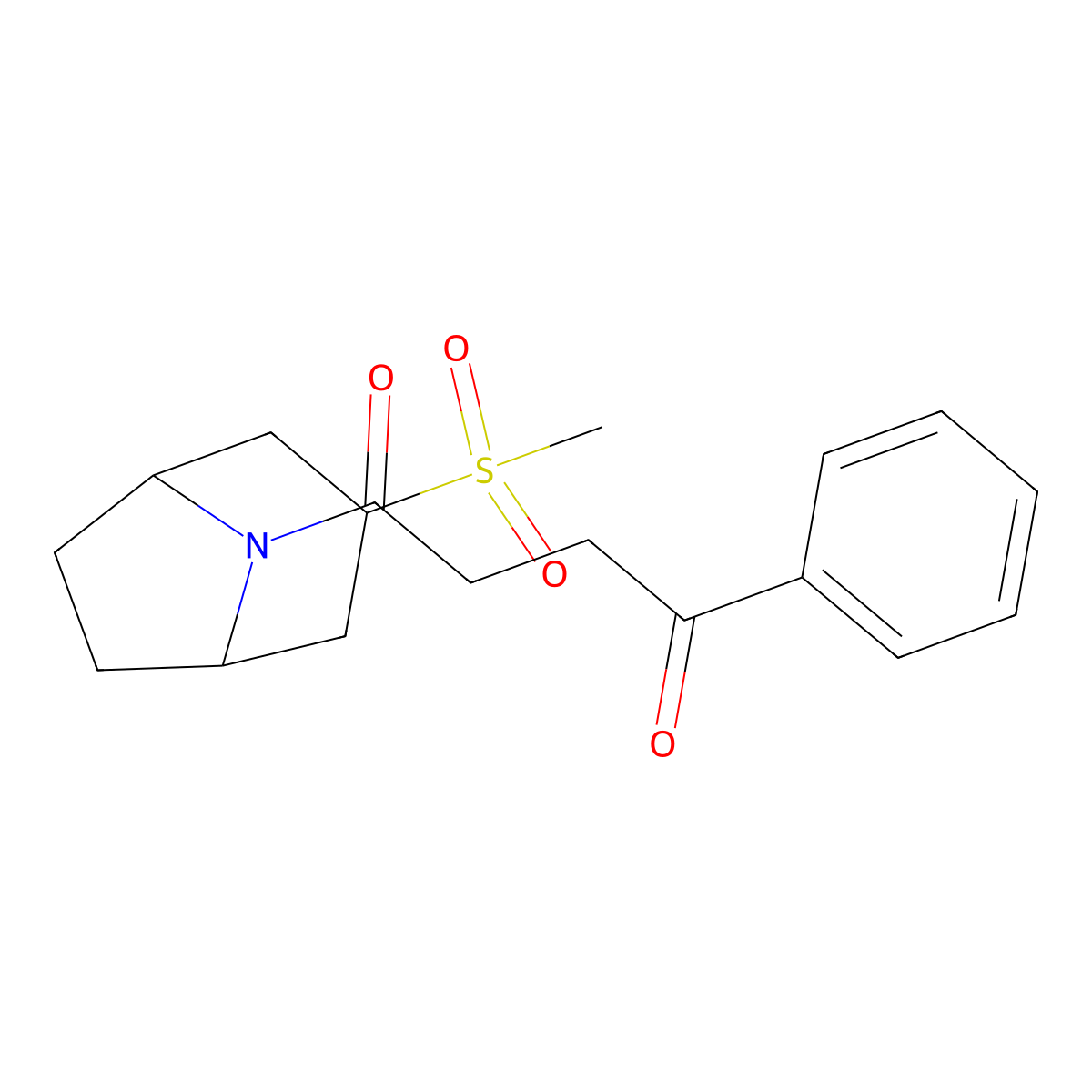 1-((1R,5S)-3-(methylsulfonyl)-8-azabicyclo[3.2.1]octan-8-yl)-4-phenylbutane-1,4-dione molecular structure, CAS 1705784-59-3