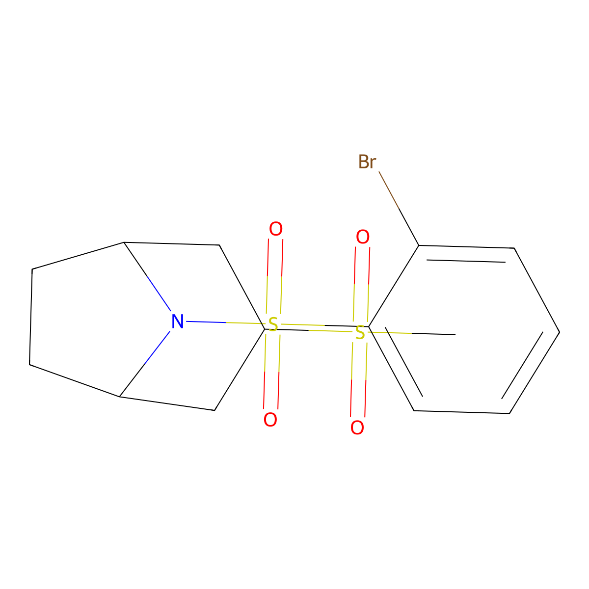 (1R,5S)-8-((2-bromophenyl)sulfonyl)-3-(methylsulfonyl)-8-azabicyclo[3.2.1]octane molecular structure, CAS 1705785-53-0