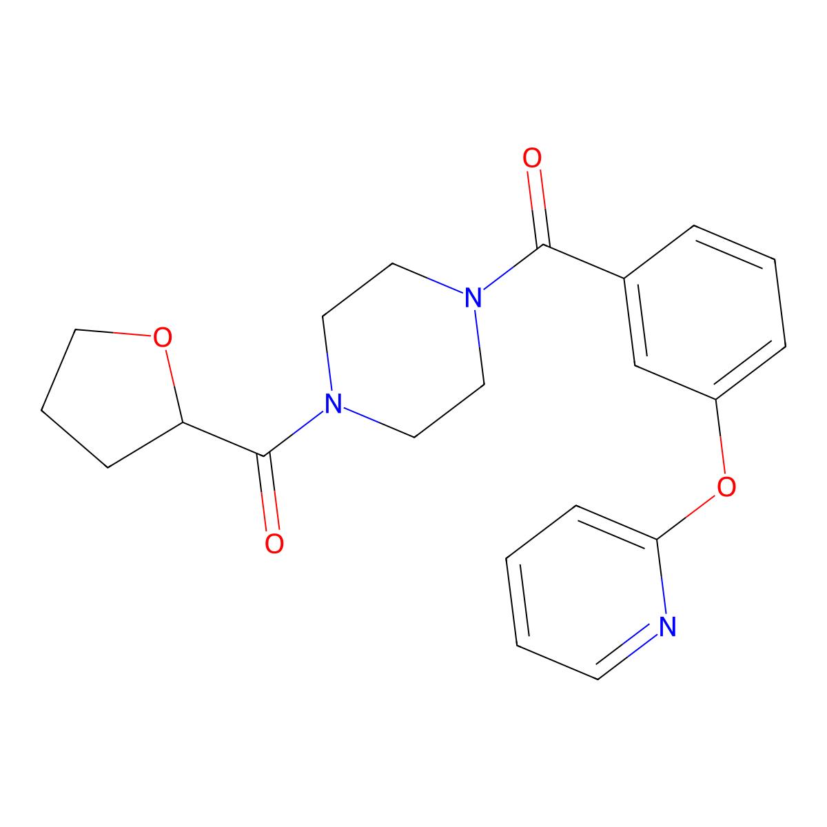 1-(Oxolane-2-carbonyl)-4-[3-(pyridin-2-yloxy)benzoyl]piperazine molecular structure, CAS 1705797-40-5
