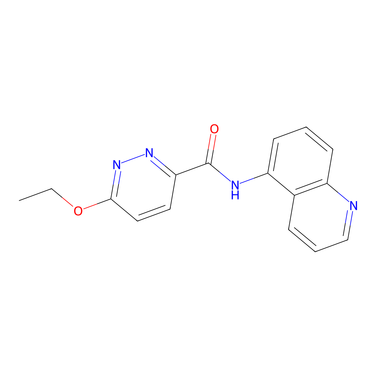 6-ethoxy-N-(quinolin-5-yl)pyridazine-3-carboxamide molecular structure, CAS 1705797-63-2