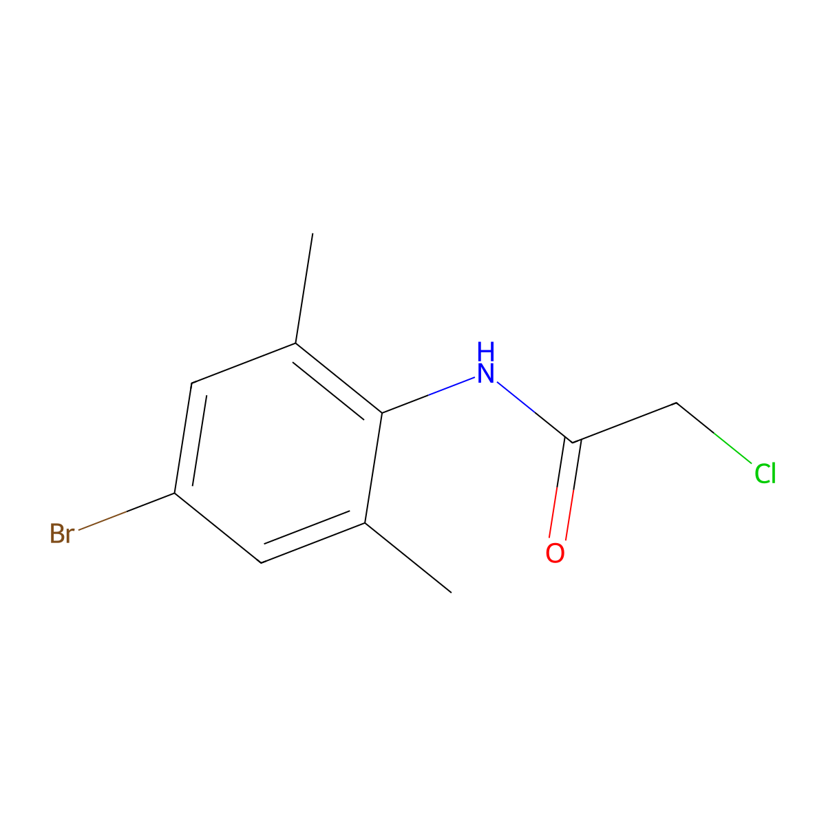 N-(4-bromo-2,6-dimethylphenyl)-2-chloroacetamide molecular structure, CAS 17058-74-1