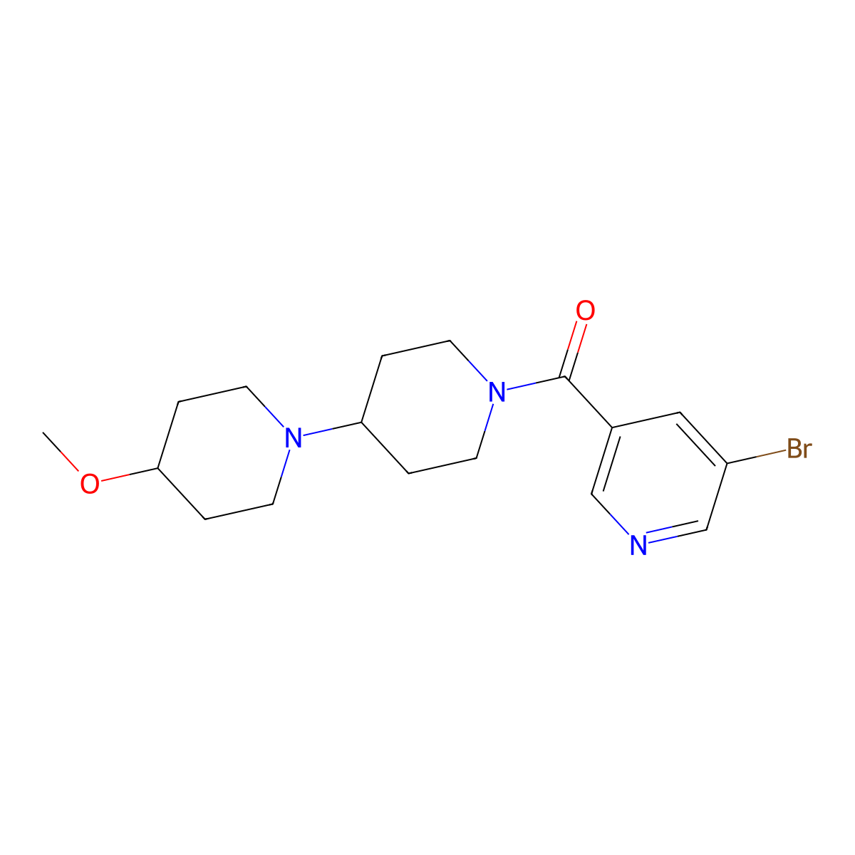 1'-(5-Bromopyridine-3-carbonyl)-4-methoxy-1,4'-bipiperidine molecular structure, CAS 1705835-15-9