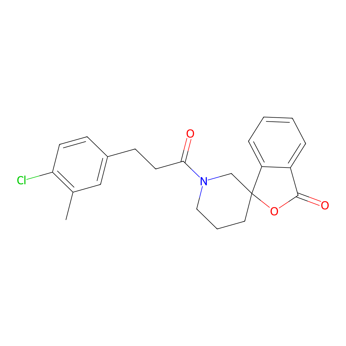 1'-(3-(4-chloro-3-methylphenyl)propanoyl)-3H-spiro[isobenzofuran-1,3'-piperidin]-3-one molecular structure, CAS 1705838-70-5