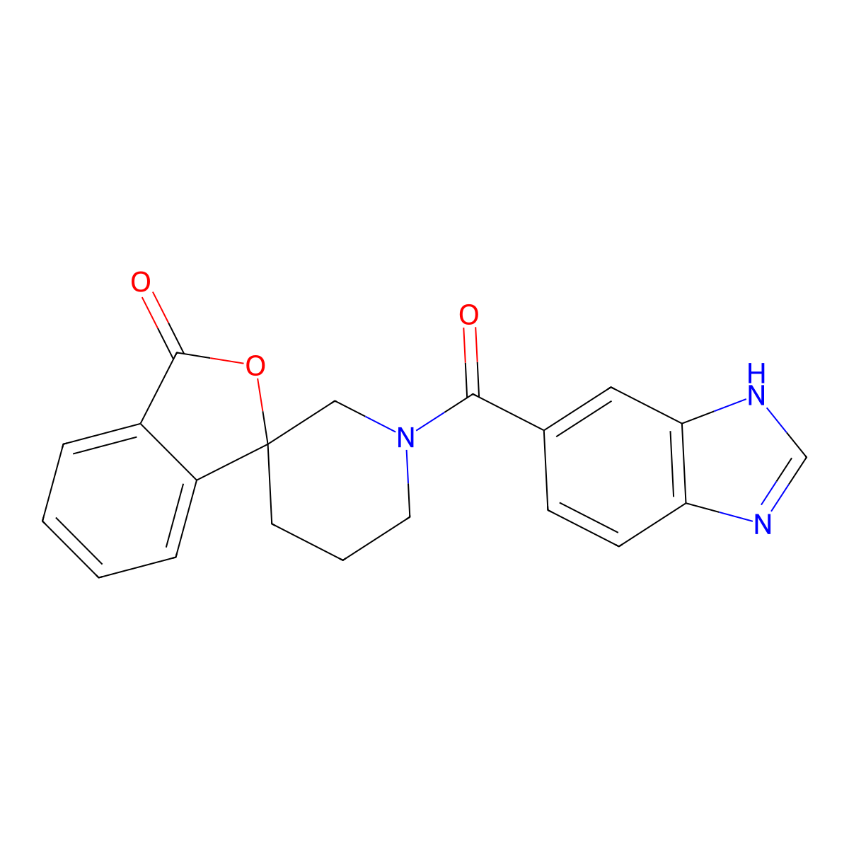 1'-(1H-1,3-benzodiazole-5-carbonyl)-3H-spiro[2-benzofuran-1,3'-piperidine]-3-one molecular structure, CAS 1705838-95-4