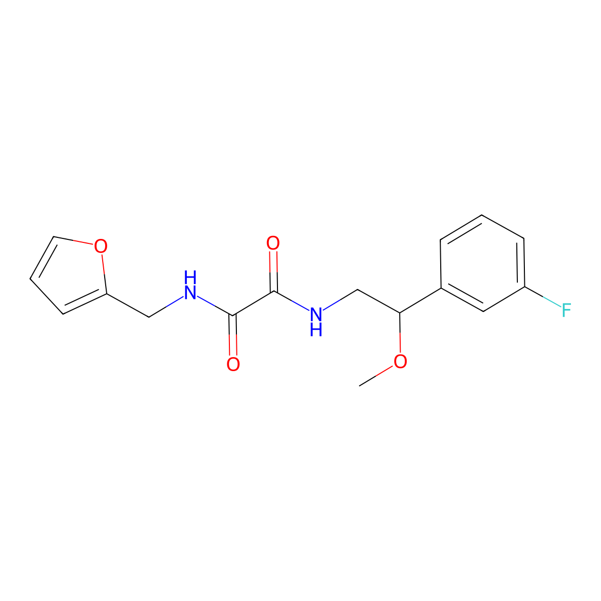 N1-(2-(3-fluorophenyl)-2-methoxyethyl)-N2-(furan-2-ylmethyl)oxalamide molecular structure, CAS 1705847-71-7