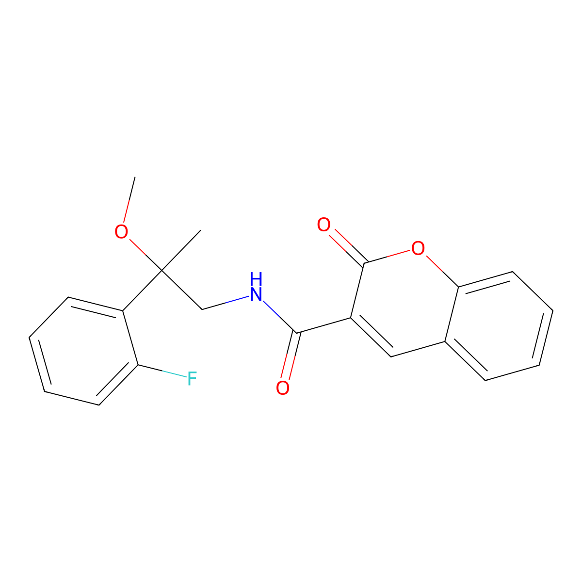 N-[2-(2-fluorophenyl)-2-methoxypropyl]-2-oxo-2H-chromene-3-carboxamide molecular structure, CAS 1705848-48-1