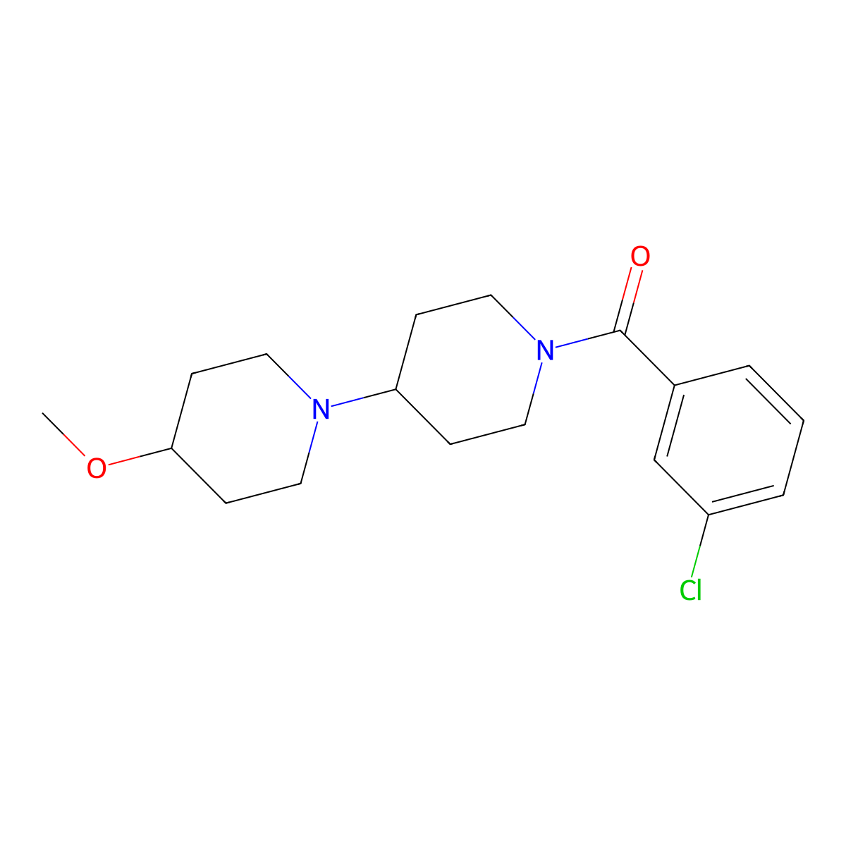 1'-(3-Chlorobenzoyl)-4-methoxy-1,4'-bipiperidine molecular structure, CAS 1705862-80-1