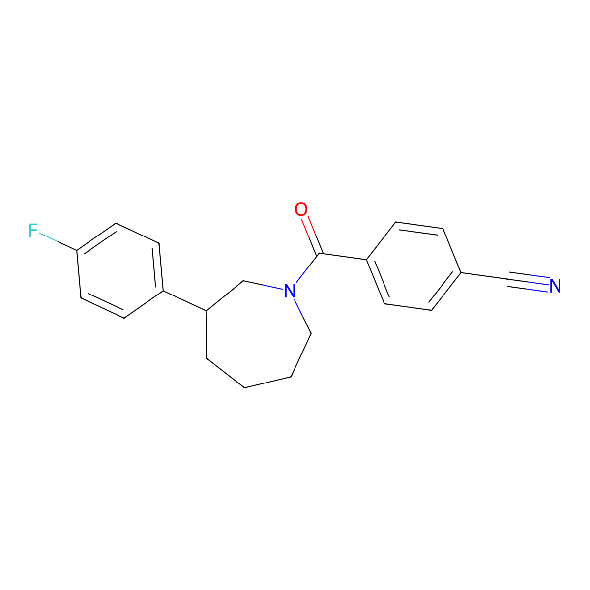 4-[3-(4-Fluorophenyl)azepane-1-carbonyl]benzonitrile molecular structure, CAS 1705867-69-1