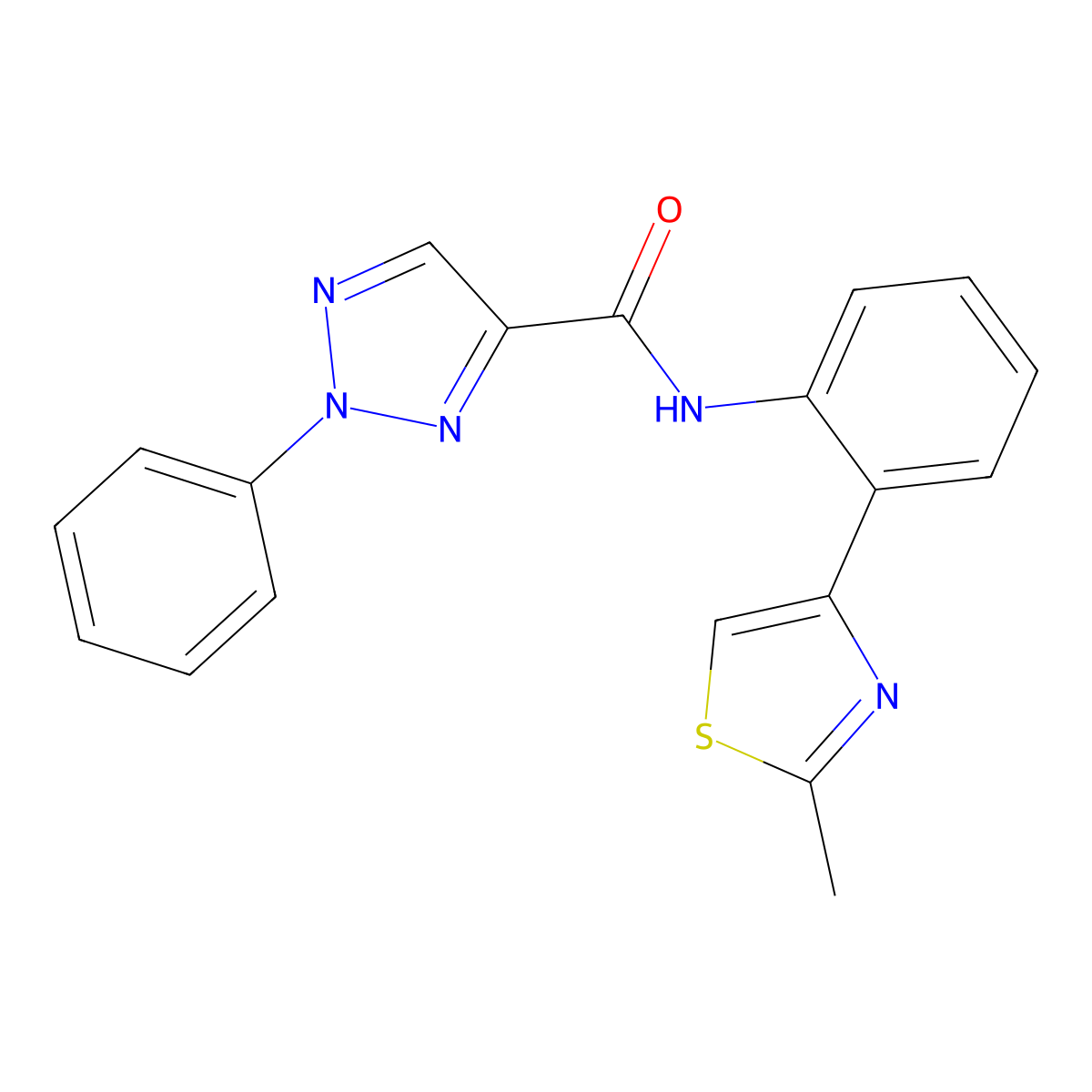 N-(2-(2-methylthiazol-4-yl)phenyl)-2-phenyl-2H-1,2,3-triazole-4-carboxamide molecular structure, CAS 1705880-91-6
