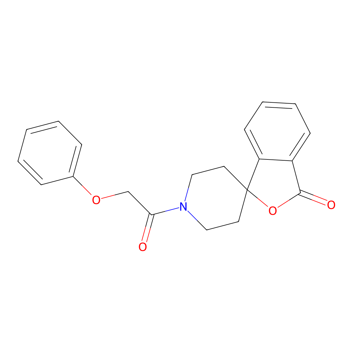 1'-(2-phenoxyacetyl)-3H-spiro[2-benzofuran-1,4'-piperidine]-3-one molecular structure, CAS 1705881-04-4