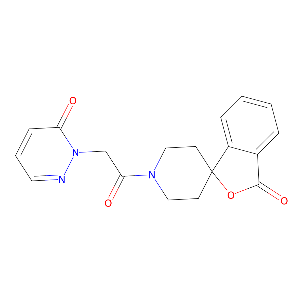 1'-[2-(6-oxo-1,6-dihydropyridazin-1-yl)acetyl]-3H-spiro[2-benzofuran-1,4'-piperidine]-3-one molecular structure, CAS 1705881-63-5