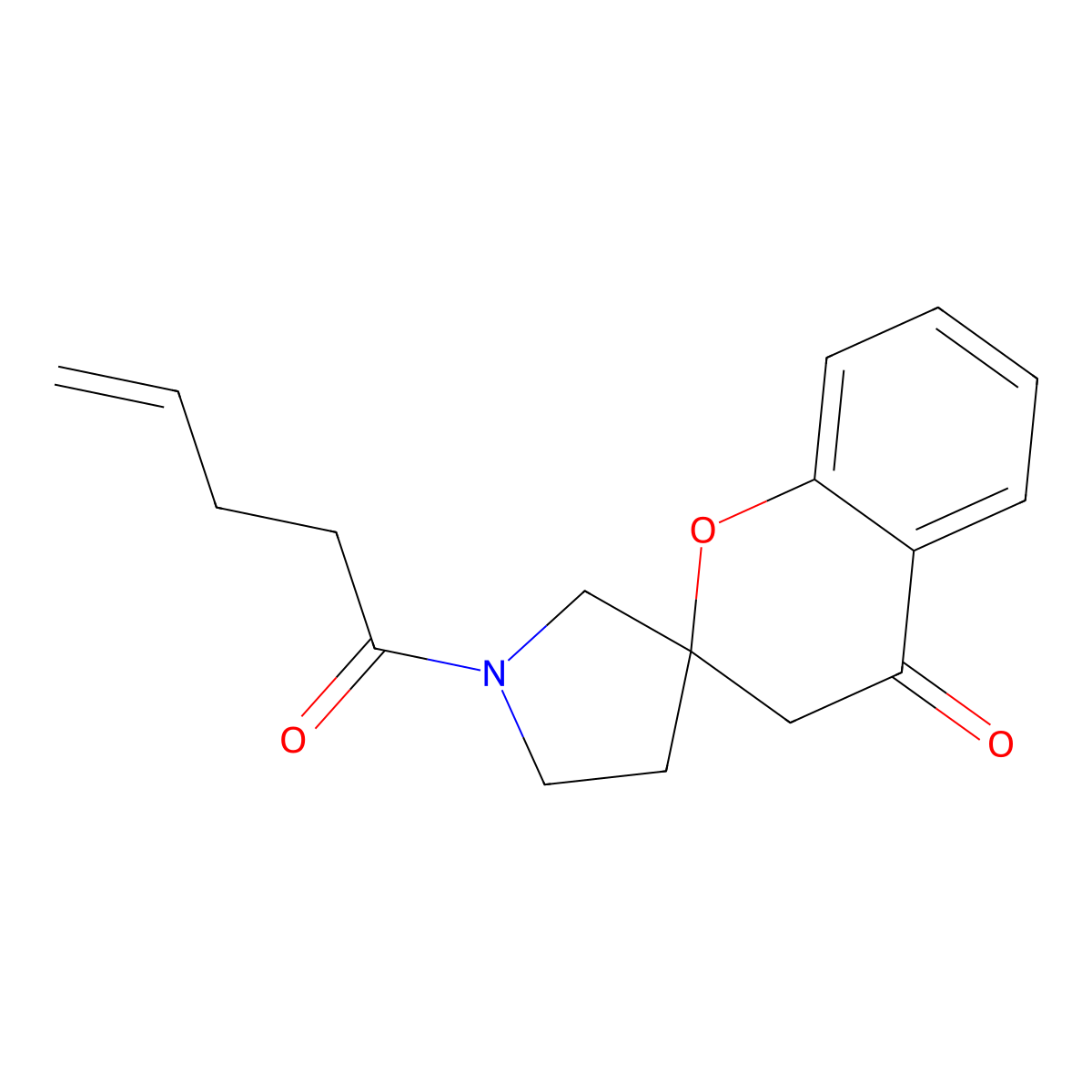 1'-(Pent-4-enoyl)spiro[chroman-2,3'-pyrrolidin]-4-one molecular structure, CAS 1705898-58-3